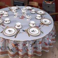 Скатерть круглая  &quot;passage&quot; ,d220см, 100% хлопок,твил c пропиткой, серый Lefard (850-761-26)