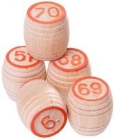 Лото 274-18, бочонок деревянный, в деревянной шкатулке, темно-коричневый (499290)