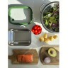 Ланч-бокс стальной со стеклянной крышкой, 1,2 л, зеленый (75159)