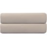 Простыня на резинке из премиального сатина бежевого цвета из коллекции essential, 200х200х30 см (77168)