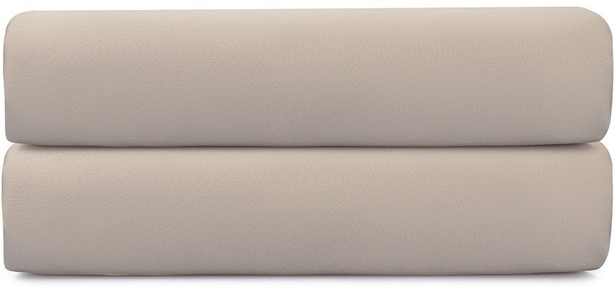 Простыня на резинке из премиального сатина бежевого цвета из коллекции essential, 200х200х30 см (77168)