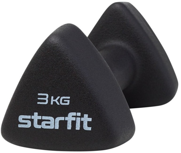 Гантель неопреновая STARFIT DB-205 3 кг, черный (1740213)