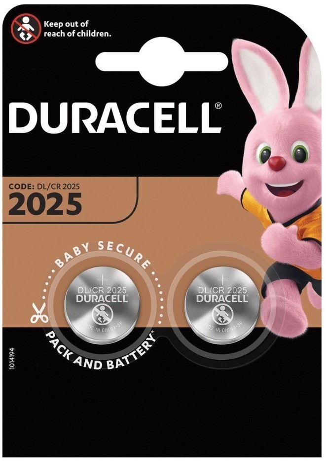 Батарейки литиевые Duracell Lithium CR2025 2 шт (454657) (66442)