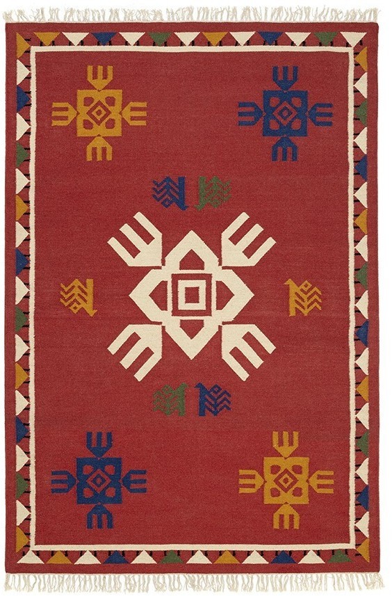 Ковер из шерсти по мотивам чувашских орнаментов из коллекции cultural heritage, 200х300 см (78523)