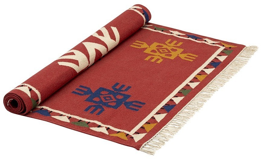 Ковер из шерсти по мотивам чувашских орнаментов из коллекции cultural heritage, 200х300 см (78523)