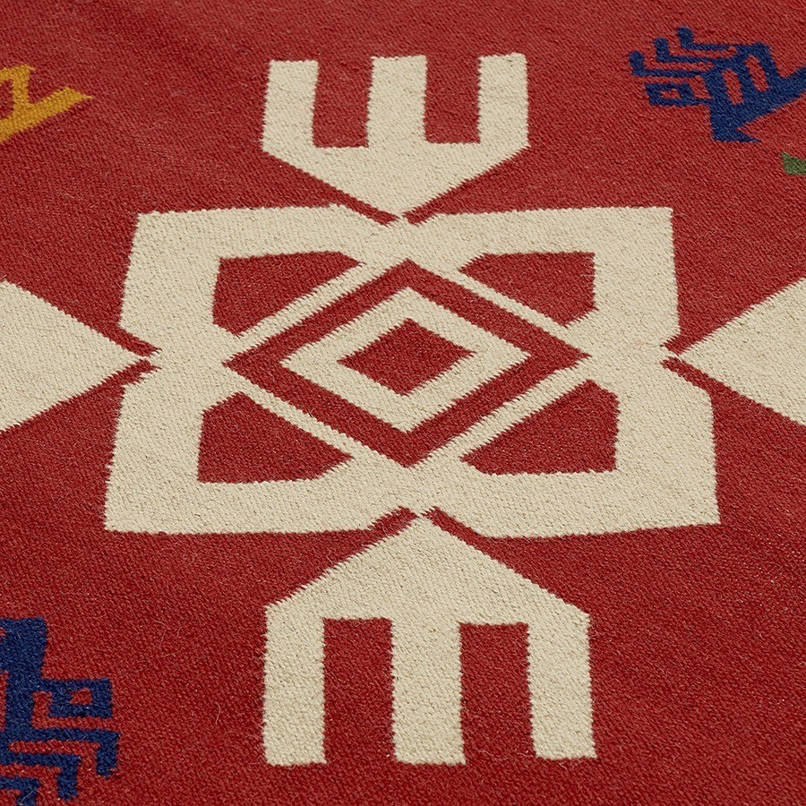 Ковер из шерсти по мотивам чувашских орнаментов из коллекции cultural heritage, 200х300 см (78523)