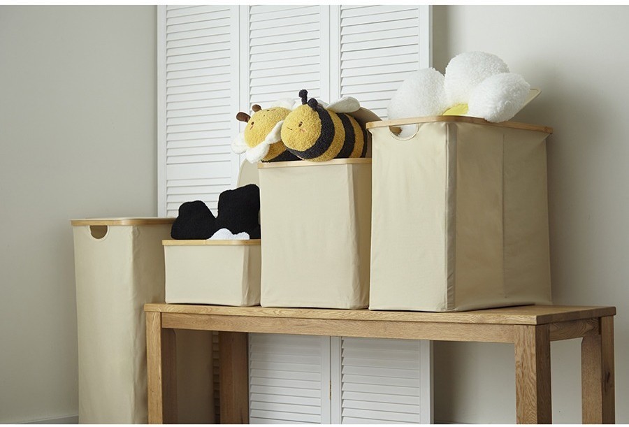 Корзина для белья neat low, 40x33x20 см, молочная (77864)