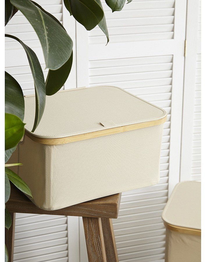 Корзина для белья neat low, 40x33x20 см, молочная (77864)