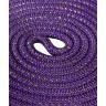 Скакалка для художественной гимнастики RGJ-403, 3 м, фиолетовый/золотой, с люрексом (843974)