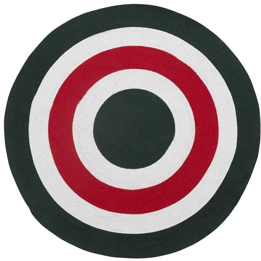 Ковер из хлопка target темно-зеленого цвета из коллекции ethnic, D120 см (74492)