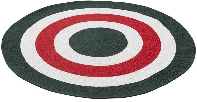 Ковер из хлопка target темно-зеленого цвета из коллекции ethnic, D120 см (74492)