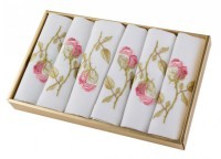 Комплект салфеток из 6 шт. &quot;роза&quot; 40*40 см. вышивка , х/б-100% SANTALINO (850-517)
