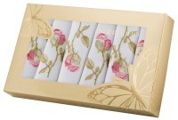 Комплект салфеток из 6 шт. &quot;роза&quot; 40*40 см. вышивка , х/б-100% SANTALINO (850-517)