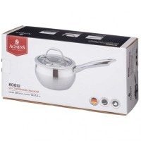 Ковш agness со стекл. крышкой серия apple 1,0 л.14x7.5 см (937-350)