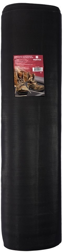 Противоскользящий коврик ПВХ Vortex Игольчатый 2,4 мм 0,9х10 м черный 22510 (63324)