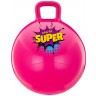 Мяч-попрыгун GB-0401, SUPER, 45 см, 500 гр, с ручкой, розовый, антивзрыв (732325)