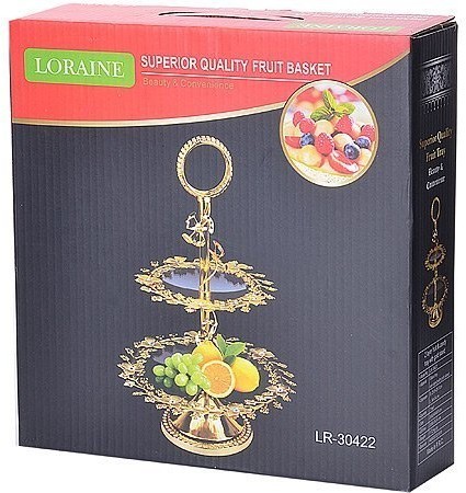 Конфетница 2х ярус. ВАНЕССА-ПРЕМИУМ.LR (30422)