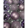 Набор стеклянных шаров 26 шт. лавандовый в коробке (86042)