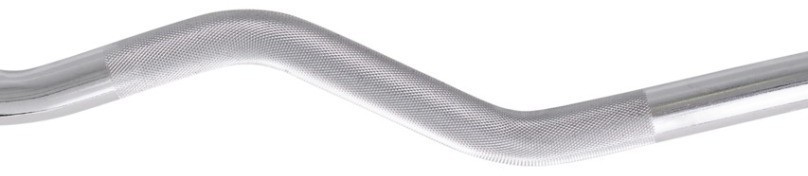 Гриф для штанги Starfit BB-101 EZ-образный, d=25 мм, металл, с металлическими замками, хром, 120 см (2103499)