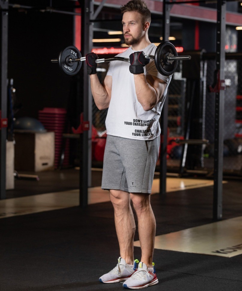 Гриф для штанги Starfit BB-101 EZ-образный, d=25 мм, металл, с металлическими замками, хром, 120 см (2103499)