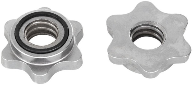 Гриф для штанги Starfit BB-101 EZ-образный, d=25 мм, металл, с металлическими замками, хром, 120 см (2103499)