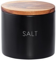 Банка керамическая для хранения соли, 400 мл, черная (78751)