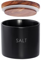 Банка керамическая для хранения соли, 400 мл, черная (78751)