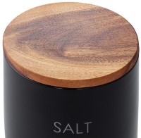 Банка керамическая для хранения соли, 400 мл, черная (78751)