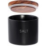 Банка керамическая для хранения соли, 400 мл, черная (78751)