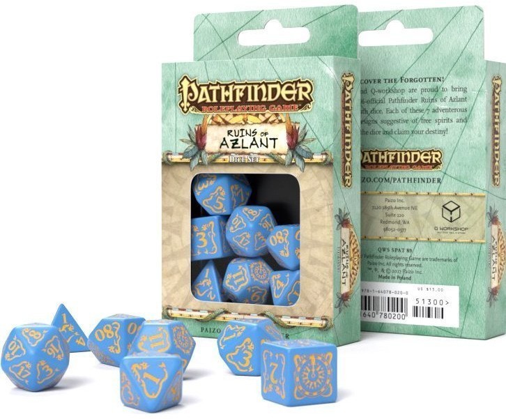 Набор кубиков Pathfinder "Ruins of Azlant", для RPG, сине-оранжевый (31404)