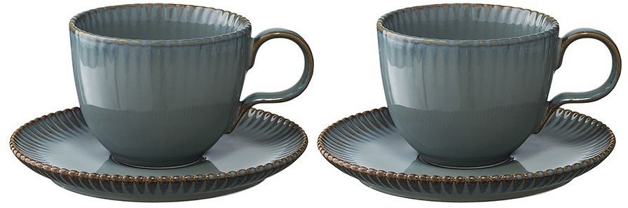 Набор из двух чайных пар темно-серого цвета из коллекции kitchen spirit, 275 мл (73620)