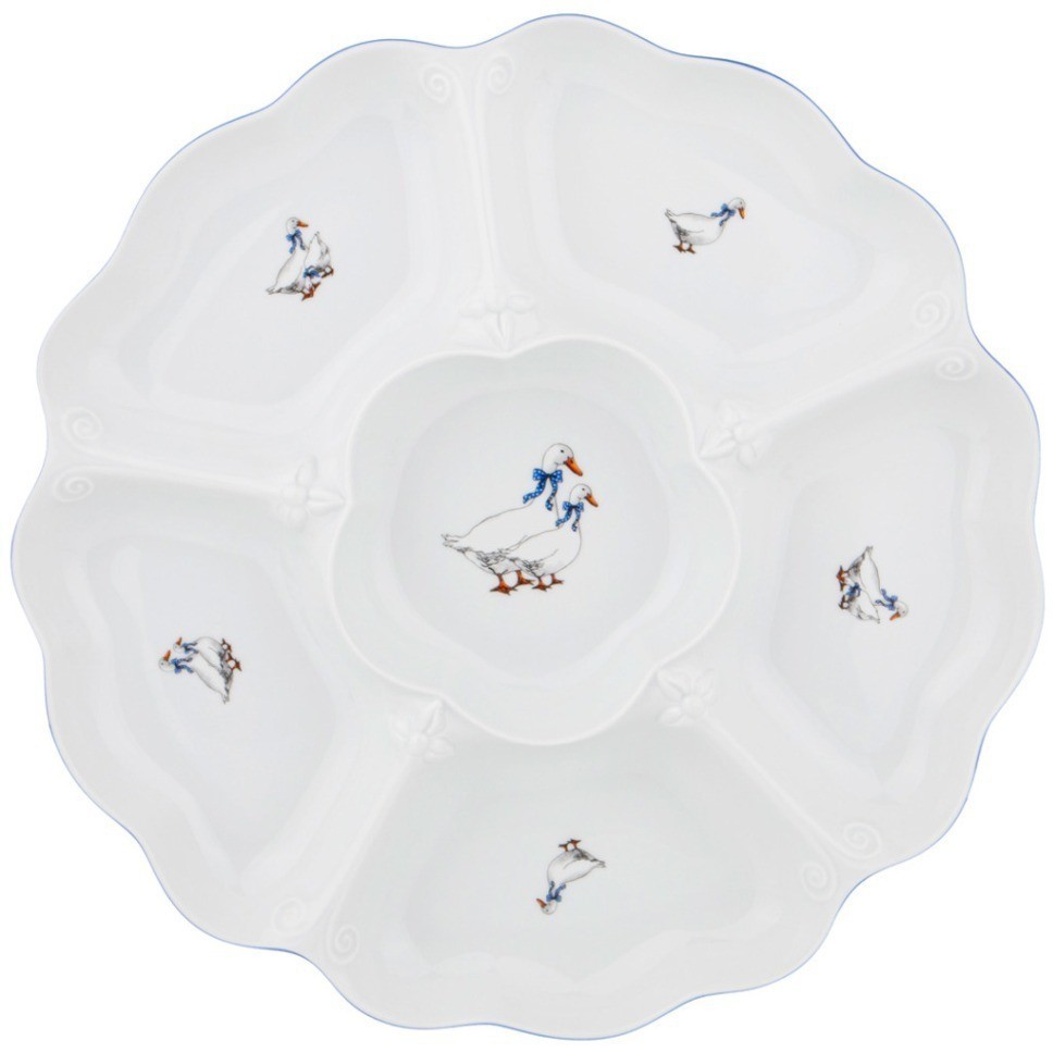 Менажница 6-ти секционная "гуси" диаметр=35 см. DUBI (606-501)
