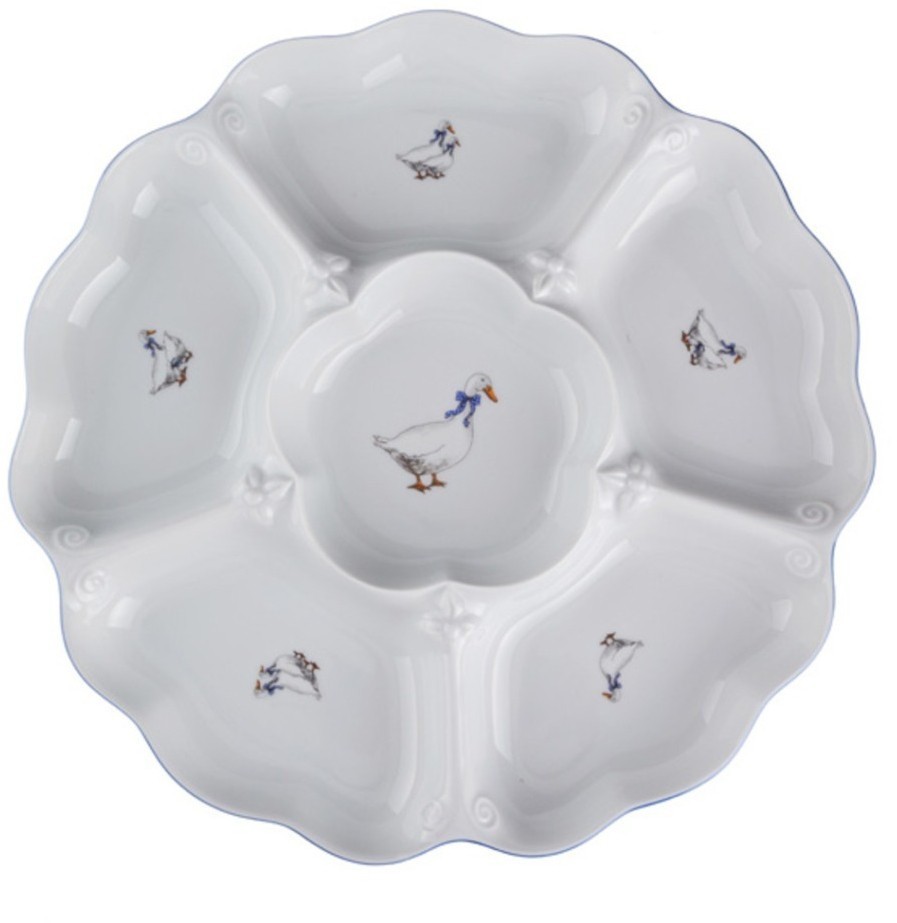 Менажница 6-ти секционная "гуси" диаметр=35 см. DUBI (606-501)