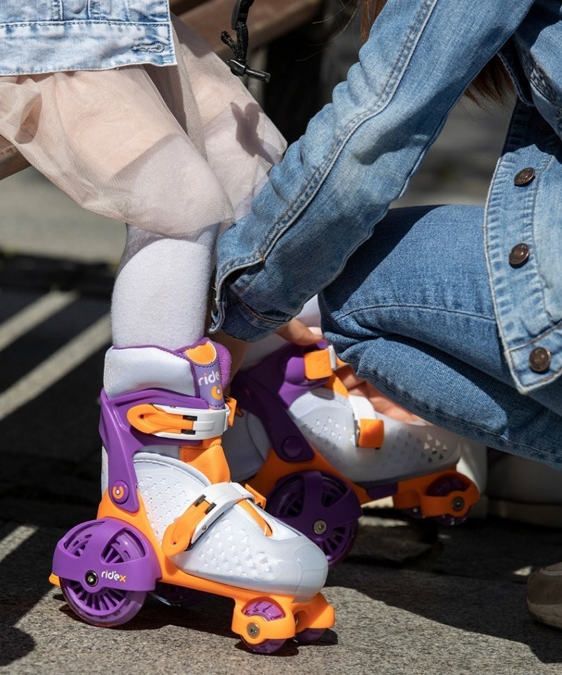 БЕЗ УПАКОВКИ Ролики раздвижные Fortuna Red, пластиковая рама (2101692)