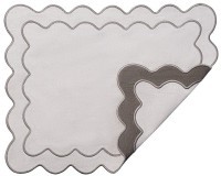 Салфетка под приборы с контрастным кантом серого цвета из коллекции trendy ruffles, 35х45 см (78894)