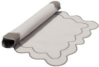 Салфетка под приборы с контрастным кантом серого цвета из коллекции trendy ruffles, 35х45 см (78894)