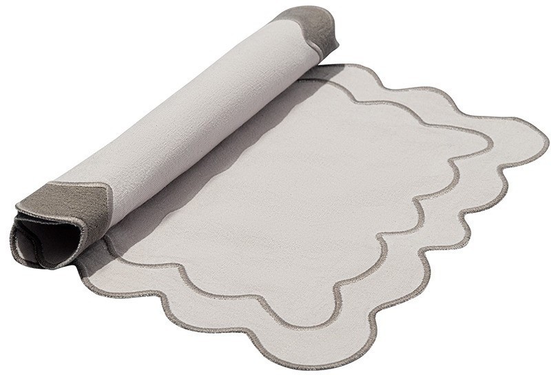 Салфетка под приборы с контрастным кантом серого цвета из коллекции trendy ruffles, 35х45 см (78894)