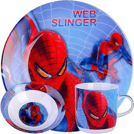 Детский набор посуды Человек Паук LORAINE (60408)