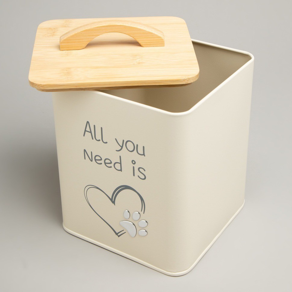 Банка agness для хранения корма, 14х14х16 см, 3л (790-396)