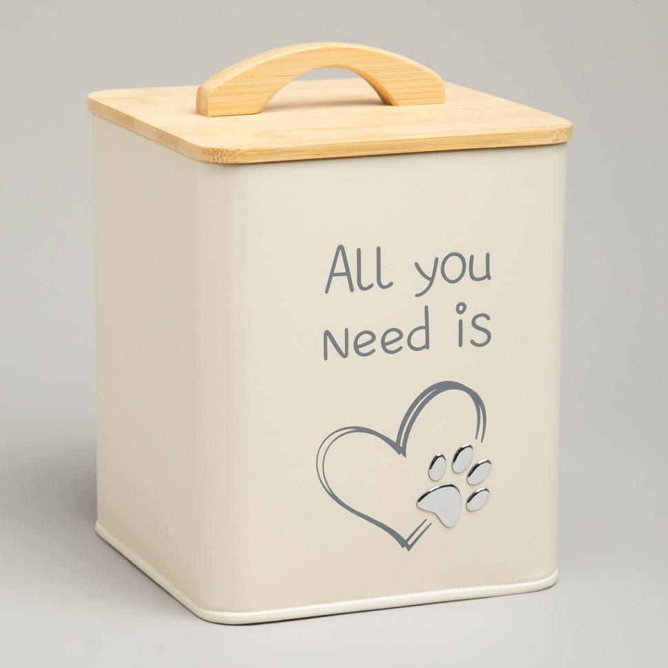 Банка agness для хранения корма, 14х14х16 см, 3л (790-396)