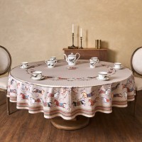 Скатерть круглая &quot;passage&quot; 220см ,капучино,100%хлопок,твил,пропитка Lefard (850-760-26)