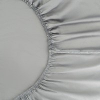 Простыня на резинке из премиального сатина оливкового цвета из коллекции essential, 200х200х30 см (79848)