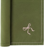 Салфетка сервировочная fancy bows оливкового цвета из коллекции essential, 45х45 см (79431)