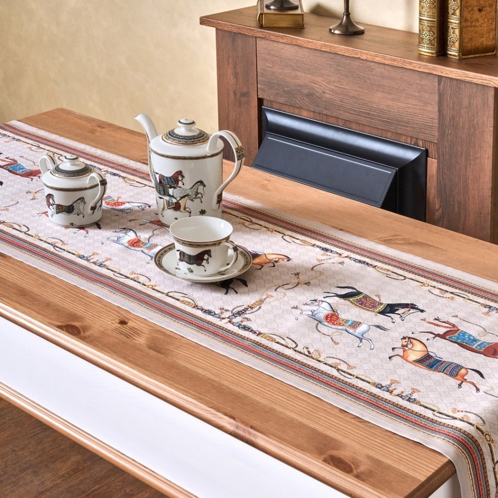 Дорожка на стол "passage", 45х400см, капучино, 100% хлопок,твил Lefard (850-760-33)